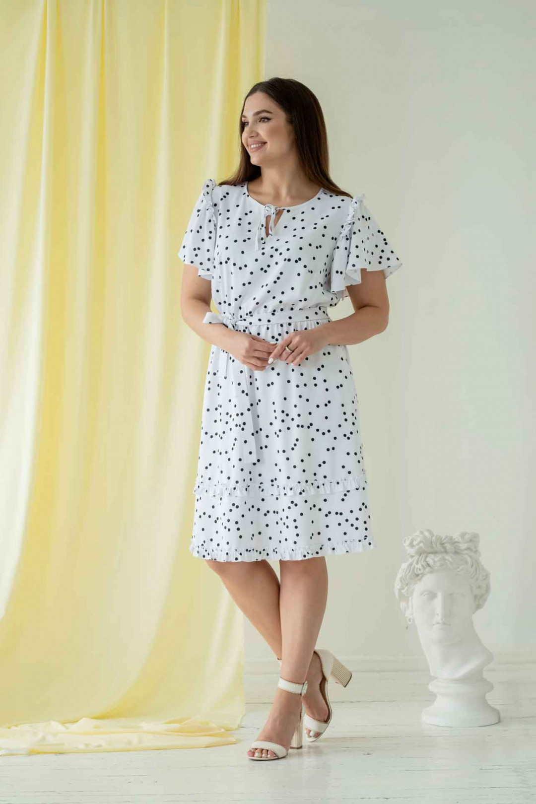 Платье MisLana 660 белый - фото 1