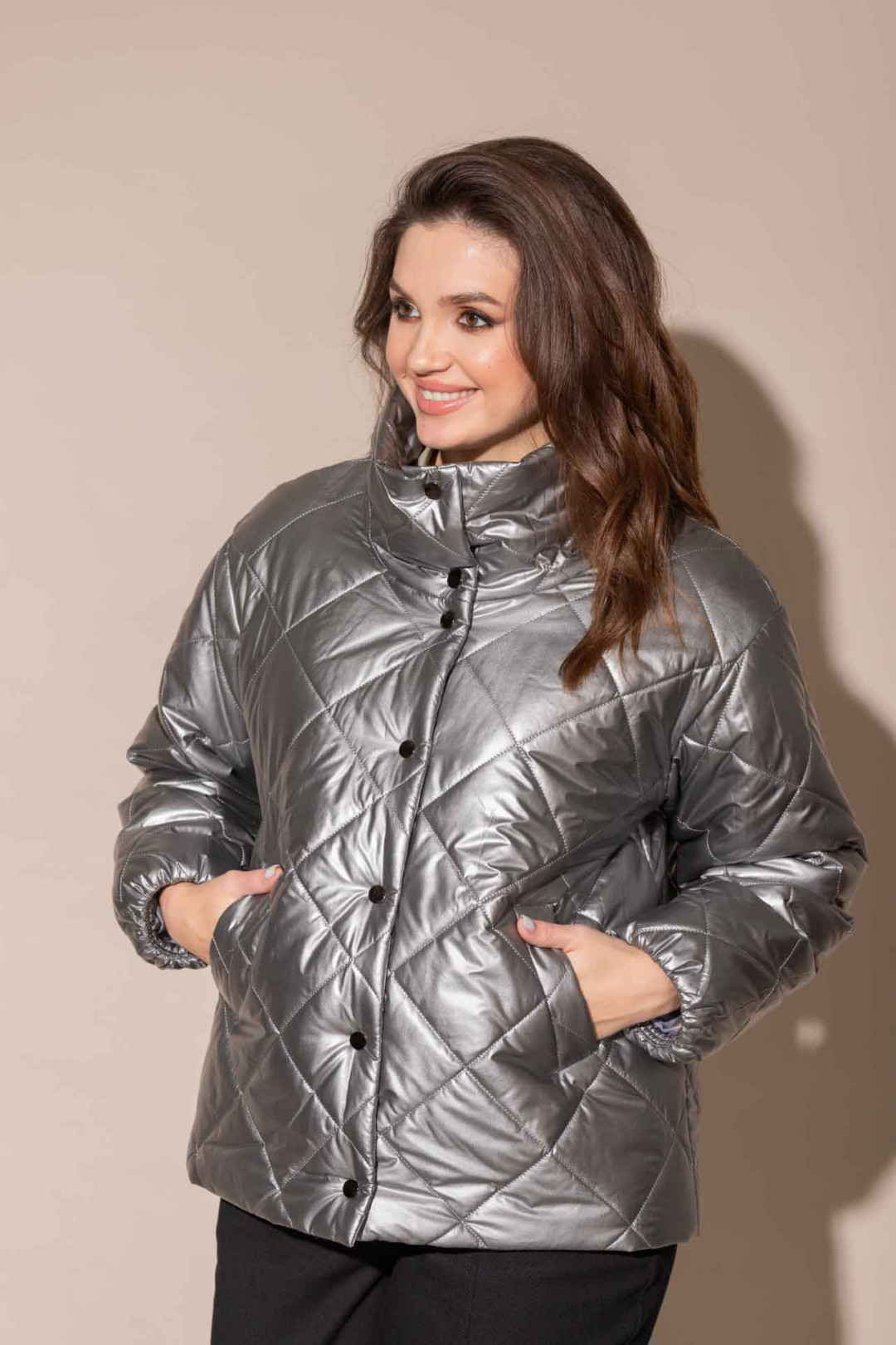 Куртка MisLana 724 серебро