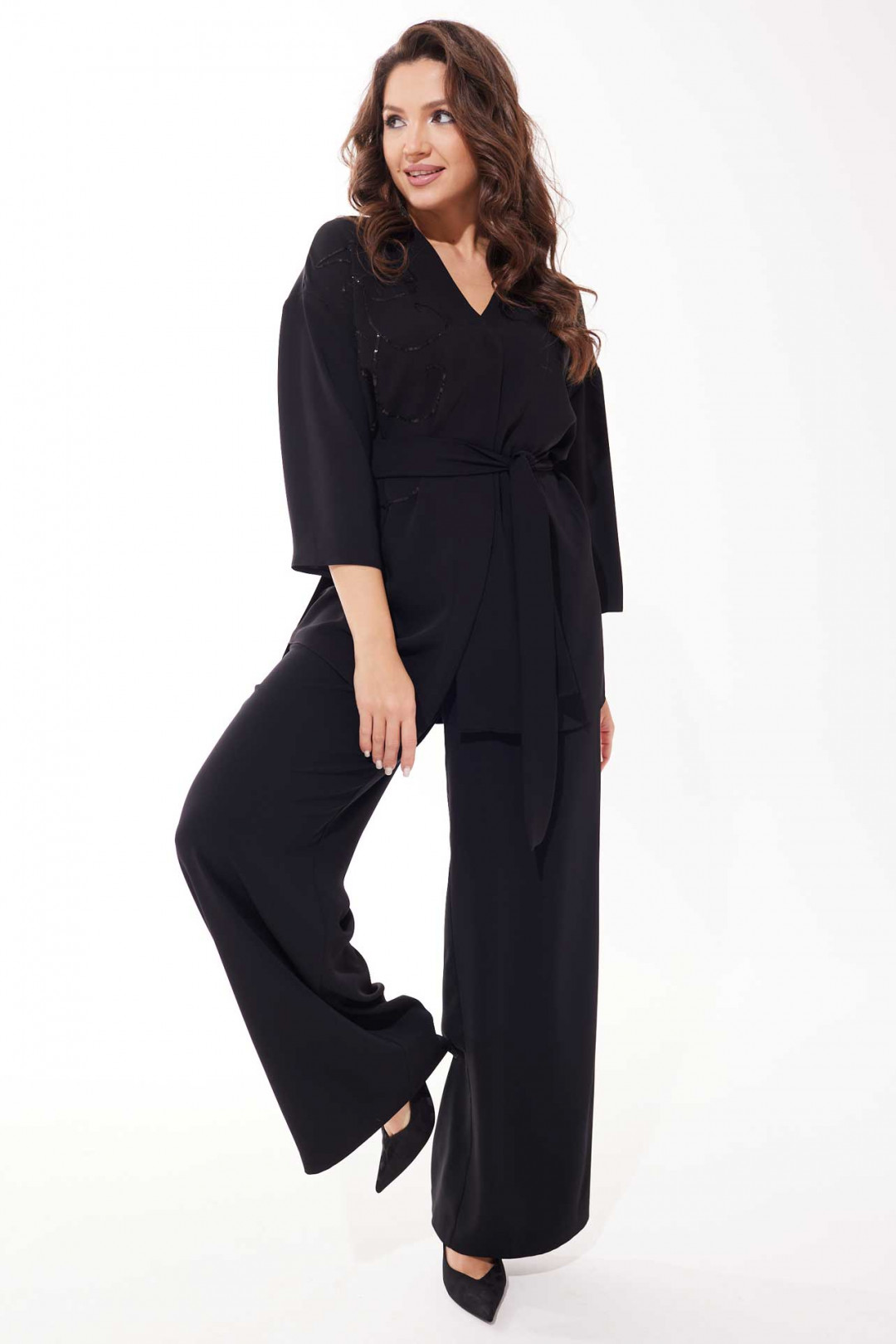 Костюм MisLana С1043 черный - фото 3