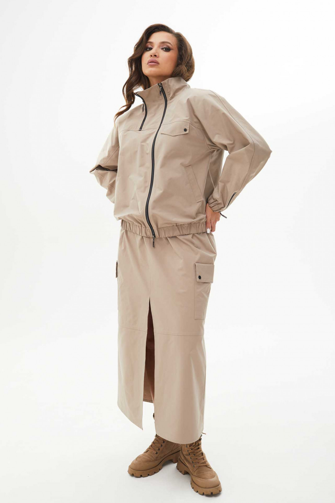 Костюм MisLana С266 серый - фото 1