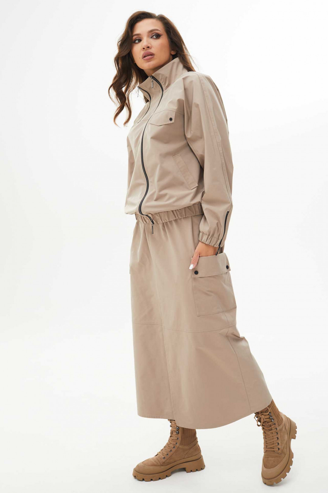 Костюм MisLana С266 серый - фото 4