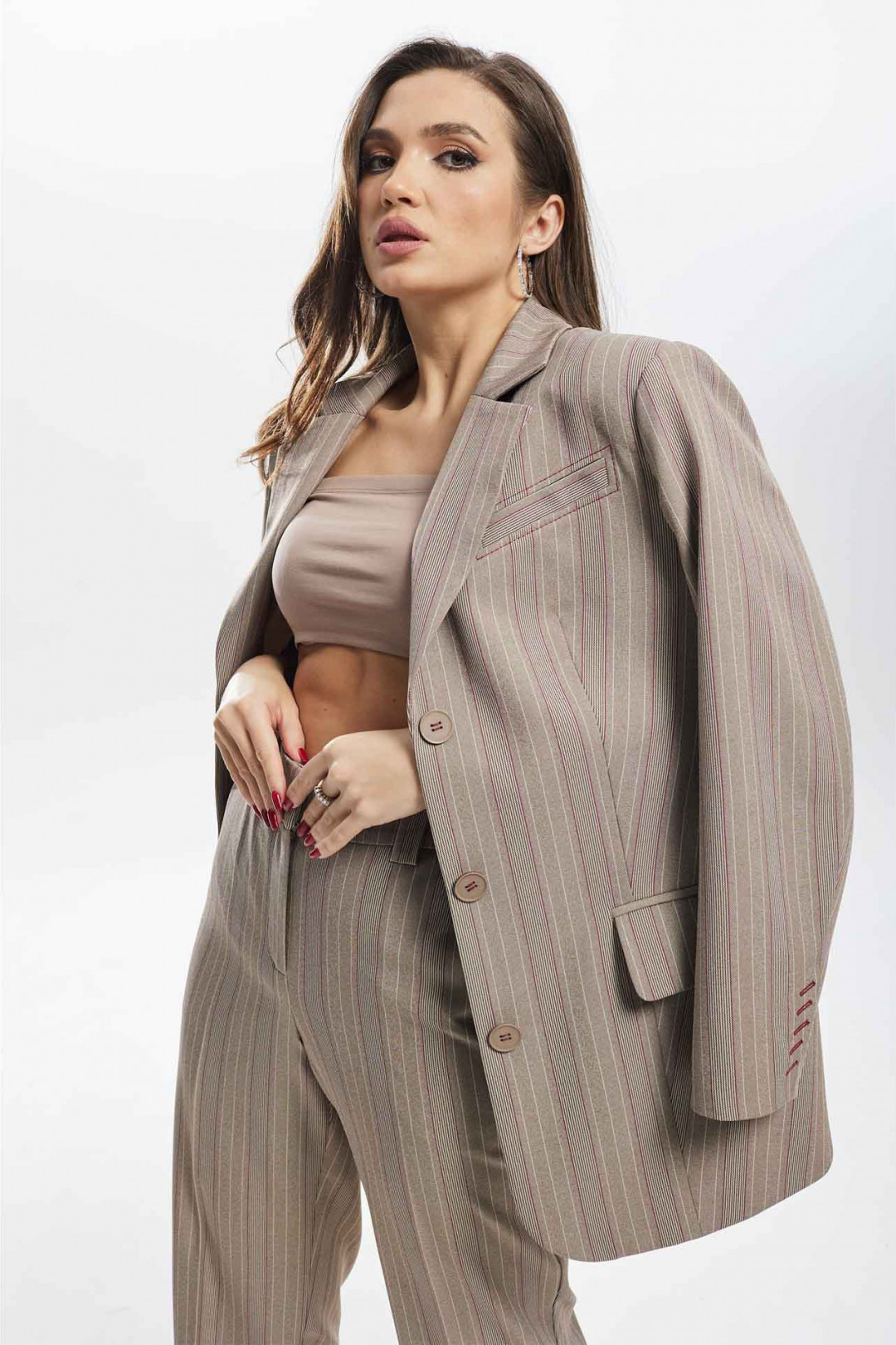 Костюм MisLana С899 светло- коричневый - фото 4