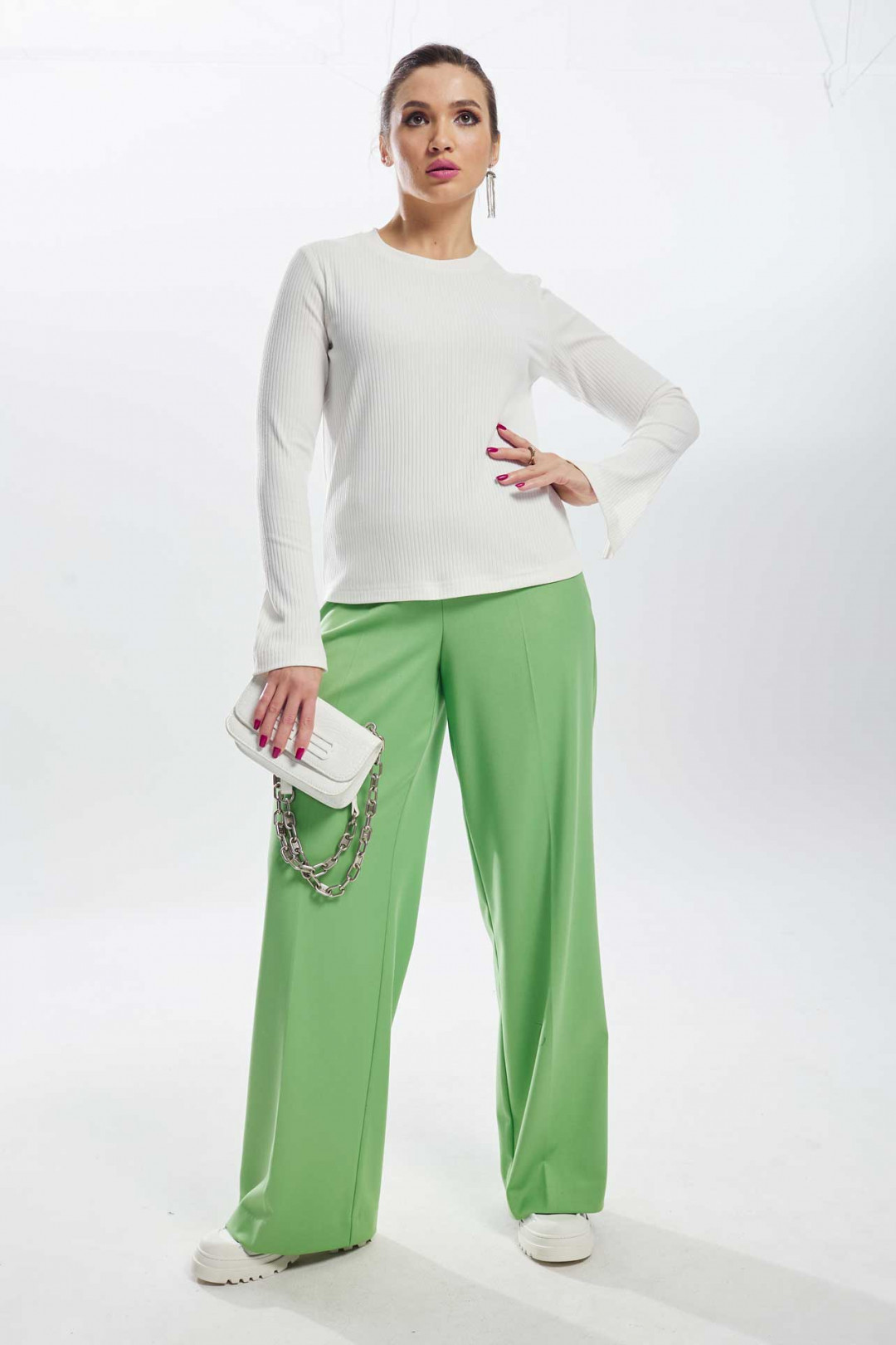 Джемпер MisLana С904 белоснежный - фото 3