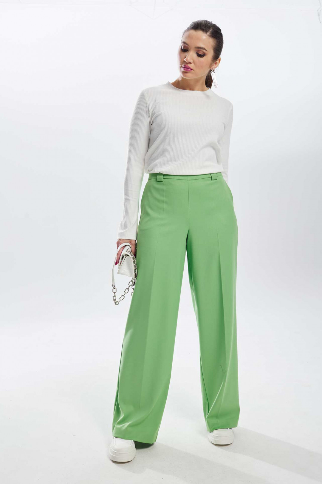 Джемпер MisLana С904 белоснежный - фото 4