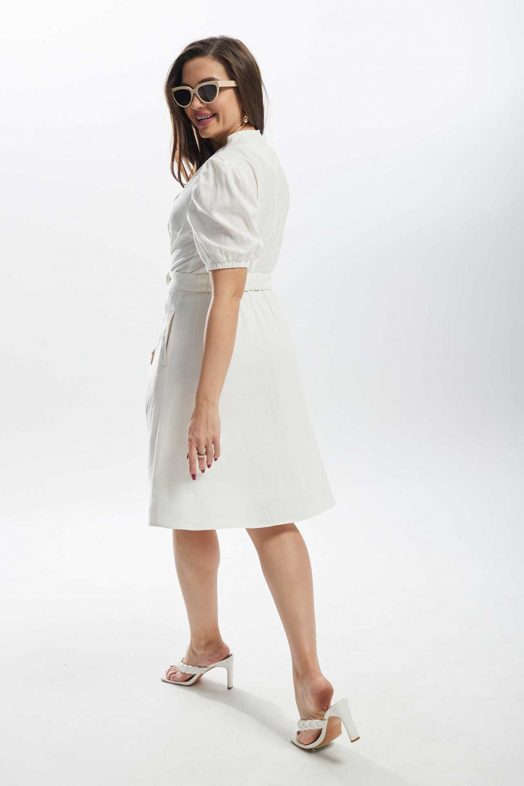 Платье MisLana С927 белый - фото 2