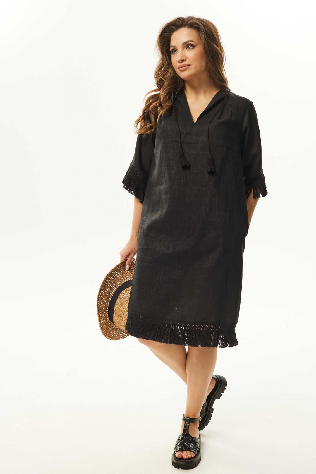 Платье MisLana С938 черный - фото 1