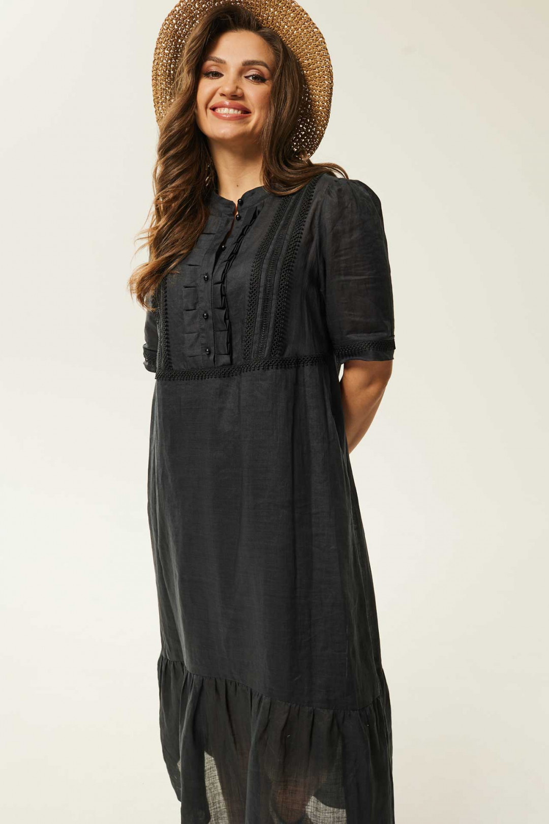 Платье MisLana С941 черный - фото 2