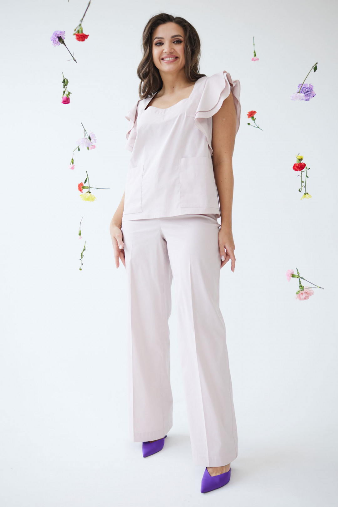 Костюм MisLana С943 розовый - фото 4