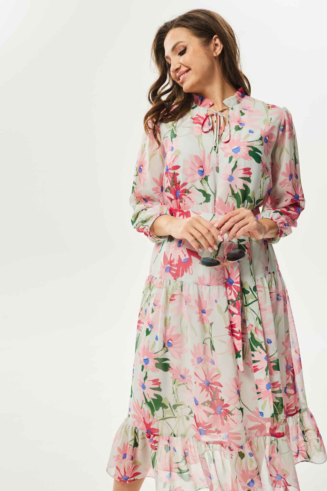 Платье MisLana С951 розовый - фото 2