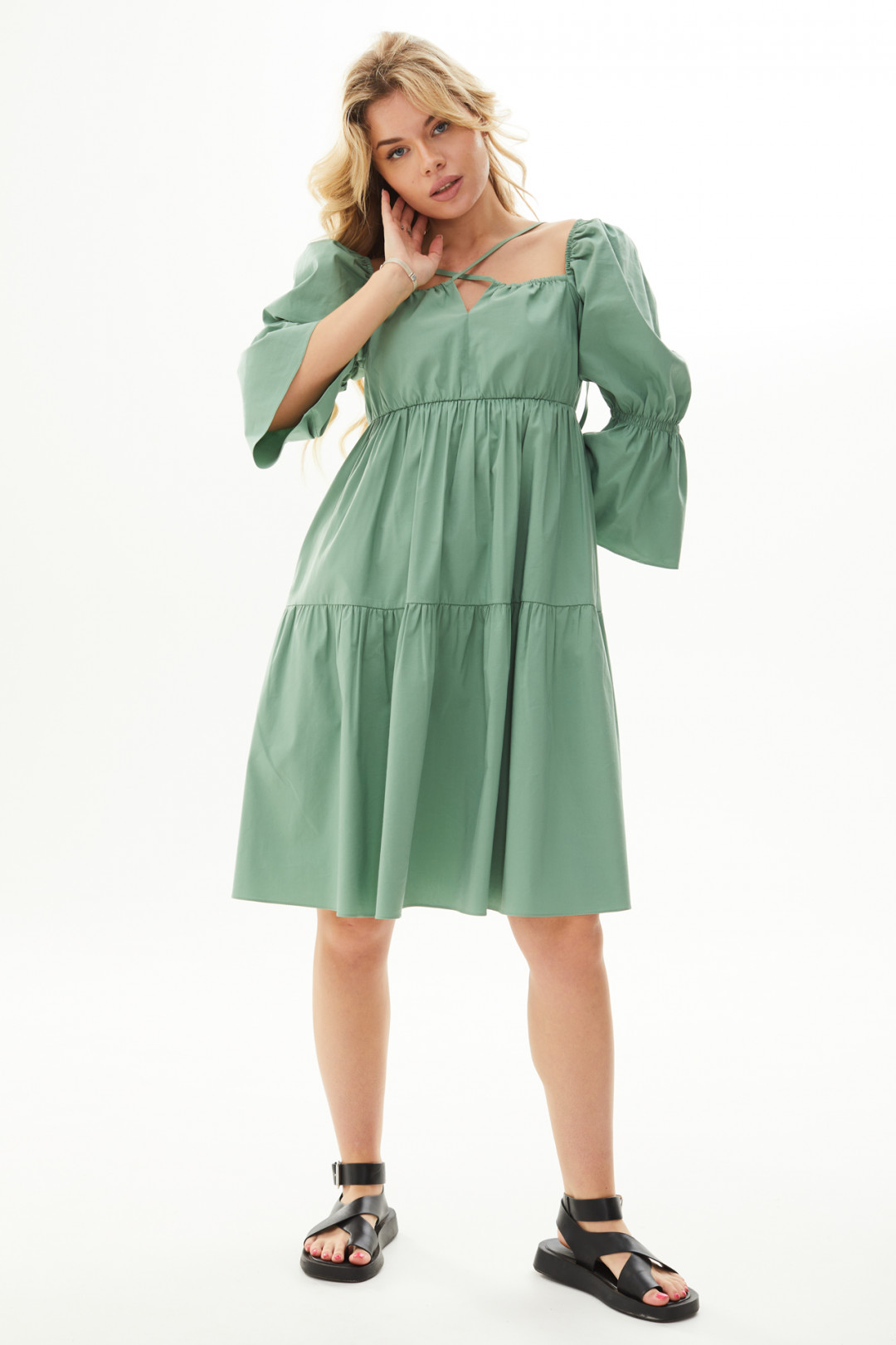 Платье MisLana С963 бирюза - фото 4