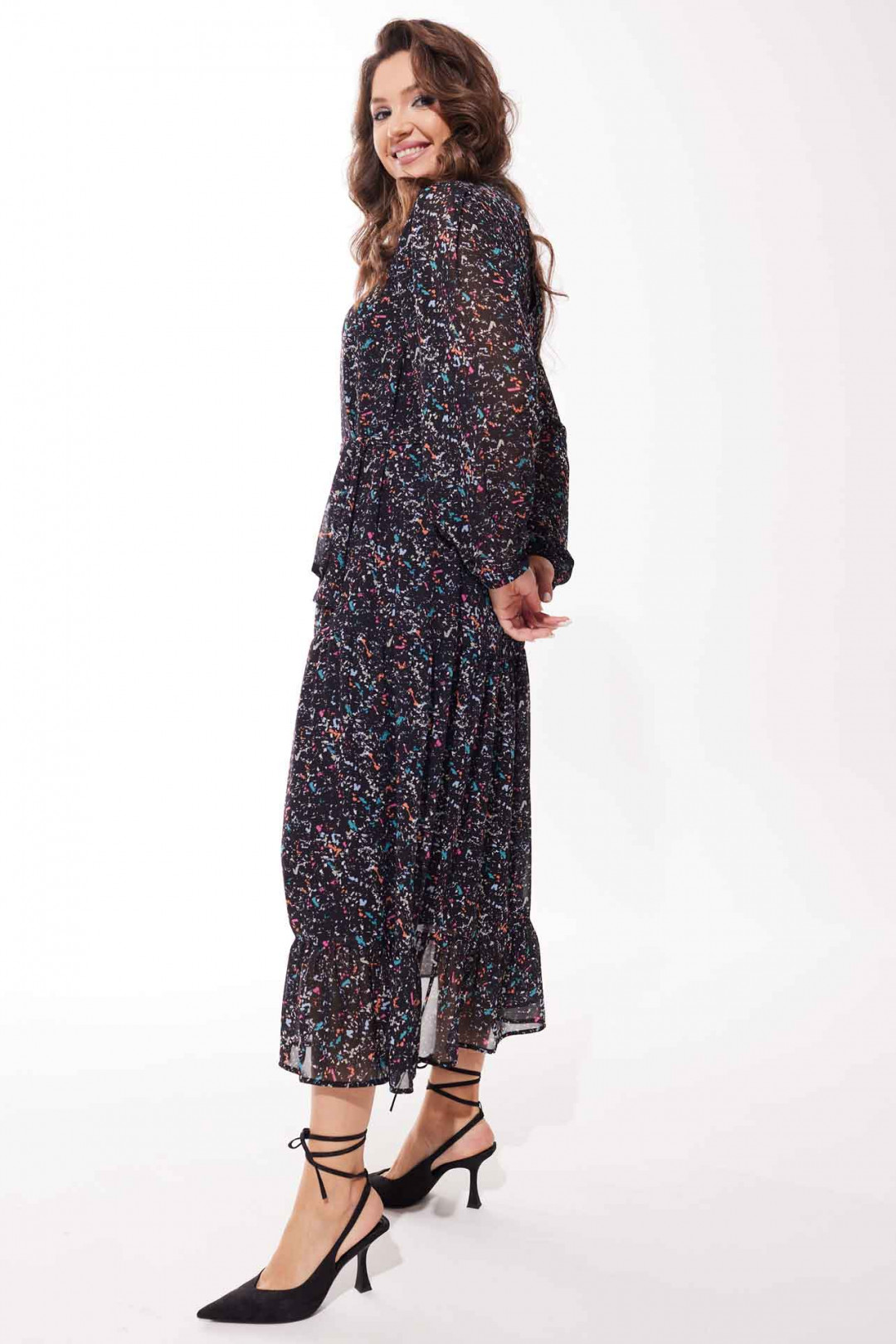 Платье MisLana С973 черный - фото 3