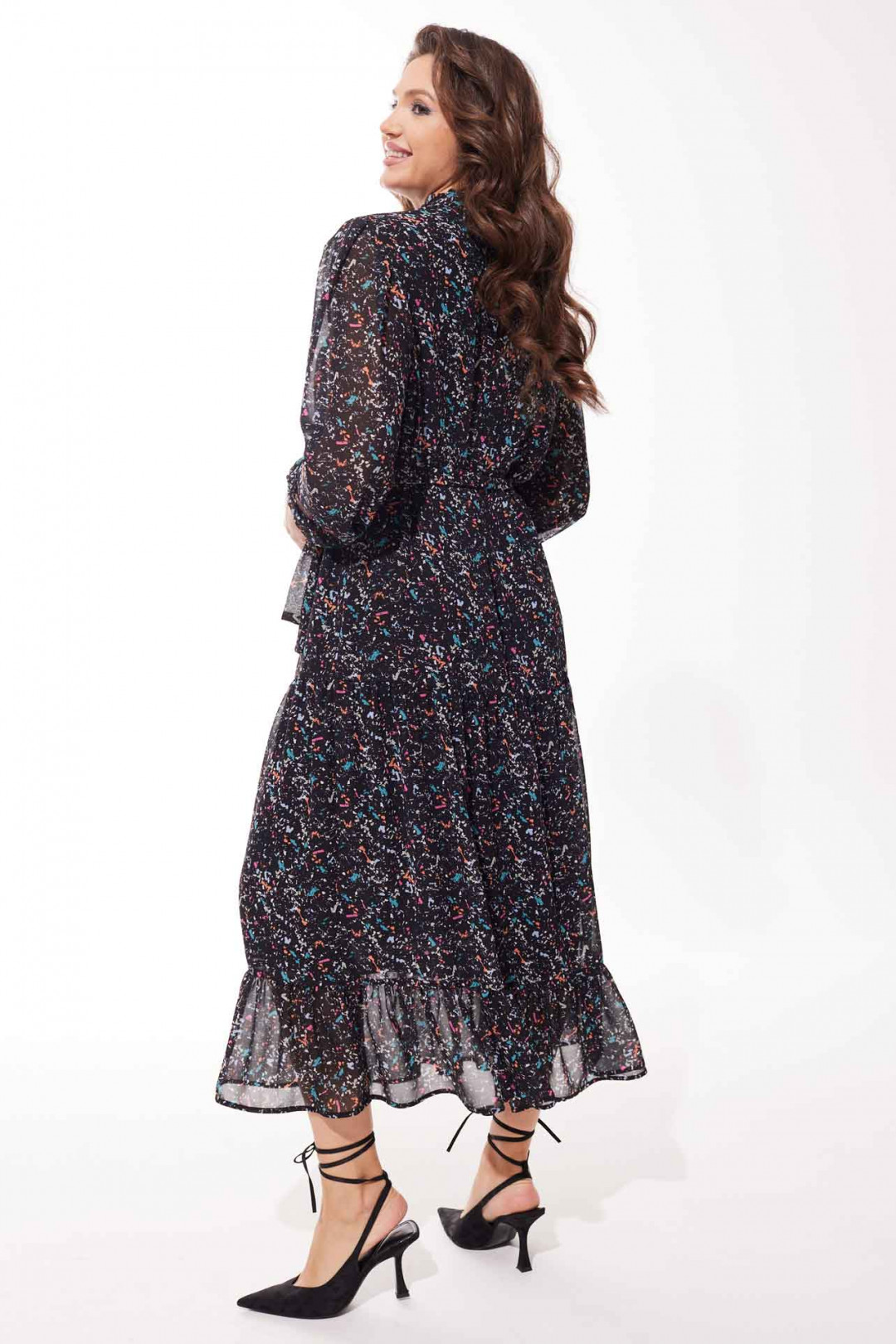 Платье MisLana С973 черный - фото 4