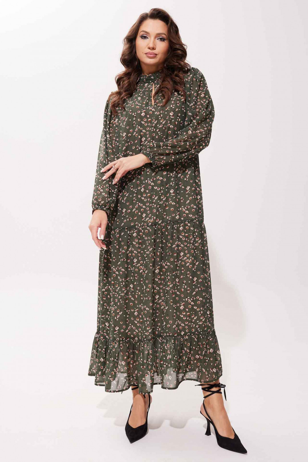 Платье MisLana С973 оливка - фото 1