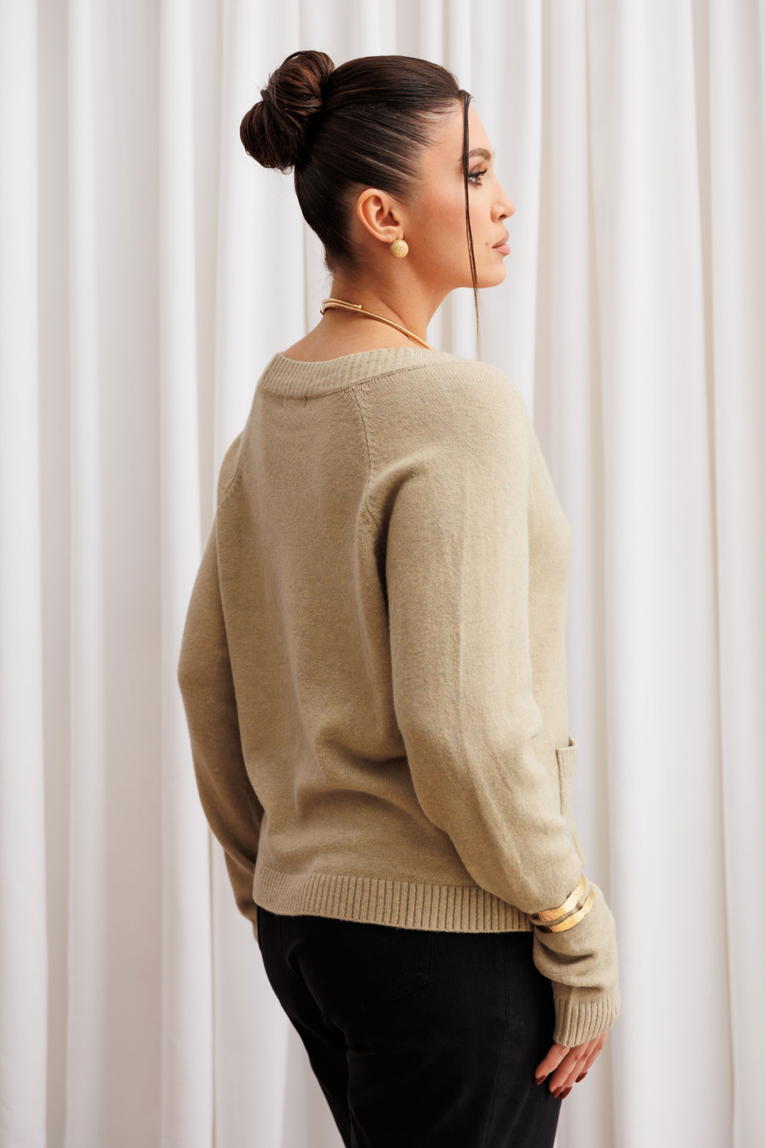 Кардиган MisLana т103 светлая оливка - фото 6