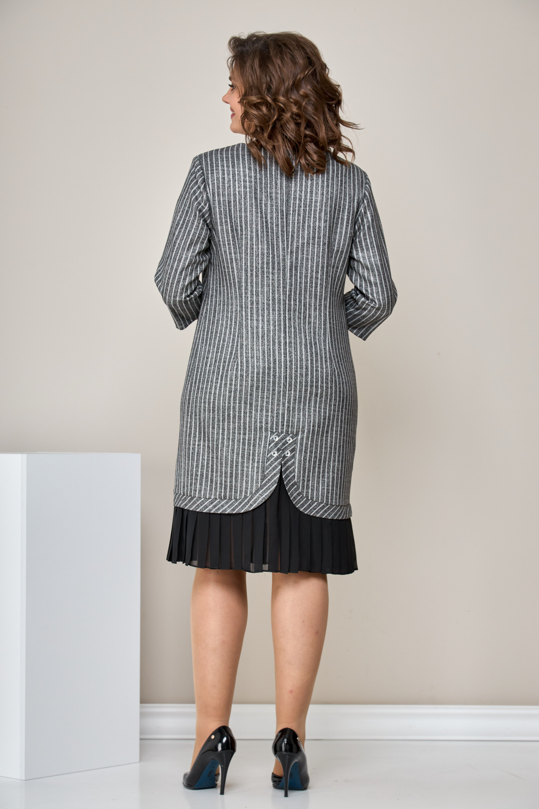 Платье Мода-Версаль 1813 серый - фото 5