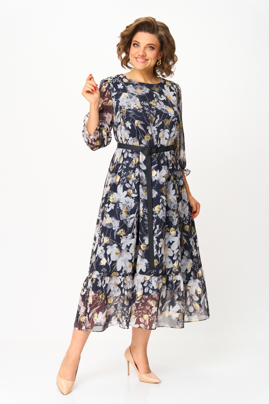 Платье Мода-Версаль 2483 темно-синий - фото 1