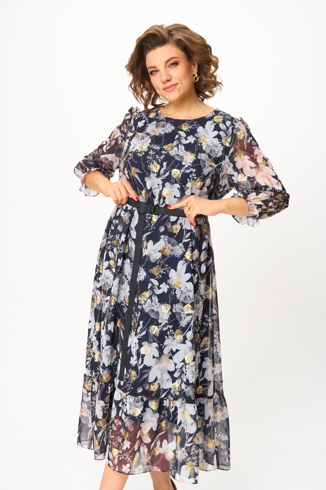 Платье Мода-Версаль 2483 темно-синий - фото 2