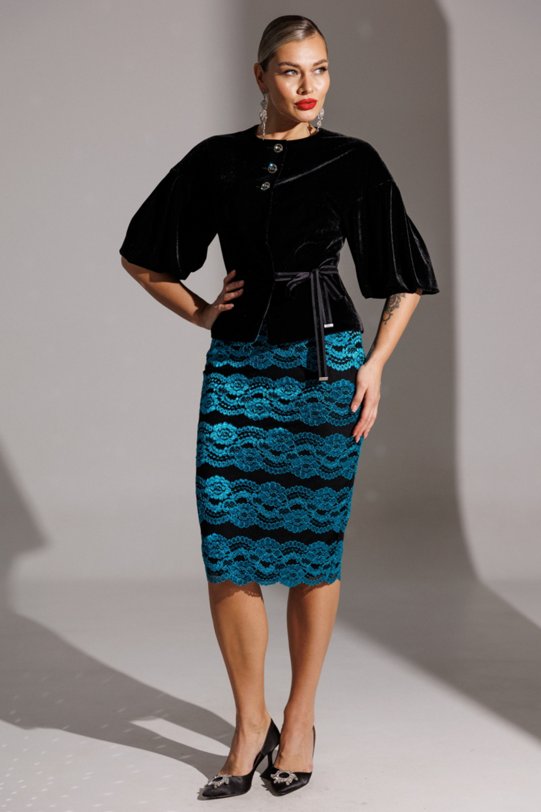 Костюм Мода-Юрс 25-2623 бирюзовый - фото 2