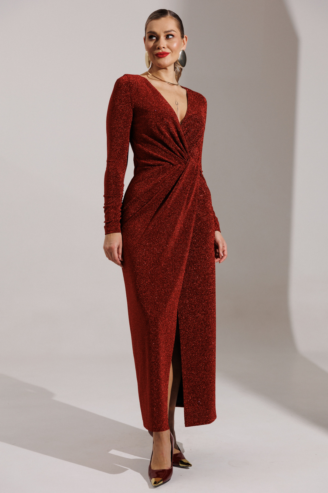 Платье Мода-Юрс 25-2879 красный - фото 5