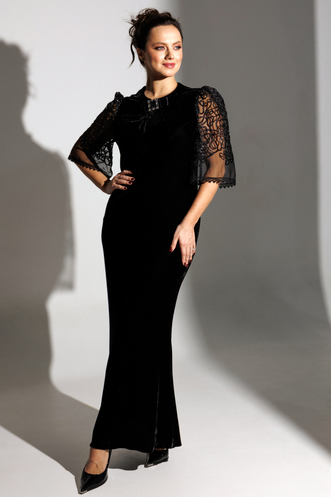 Платье Мода-Юрс 25-2884 черный - фото 1