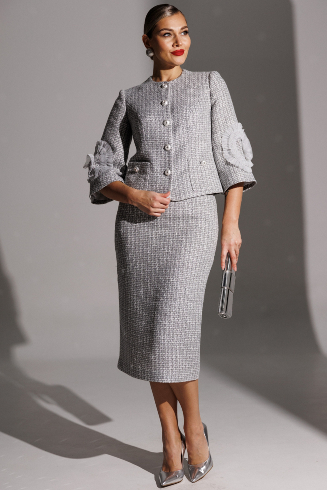 Костюм Мода-Юрс 25-2943 серый - фото 2