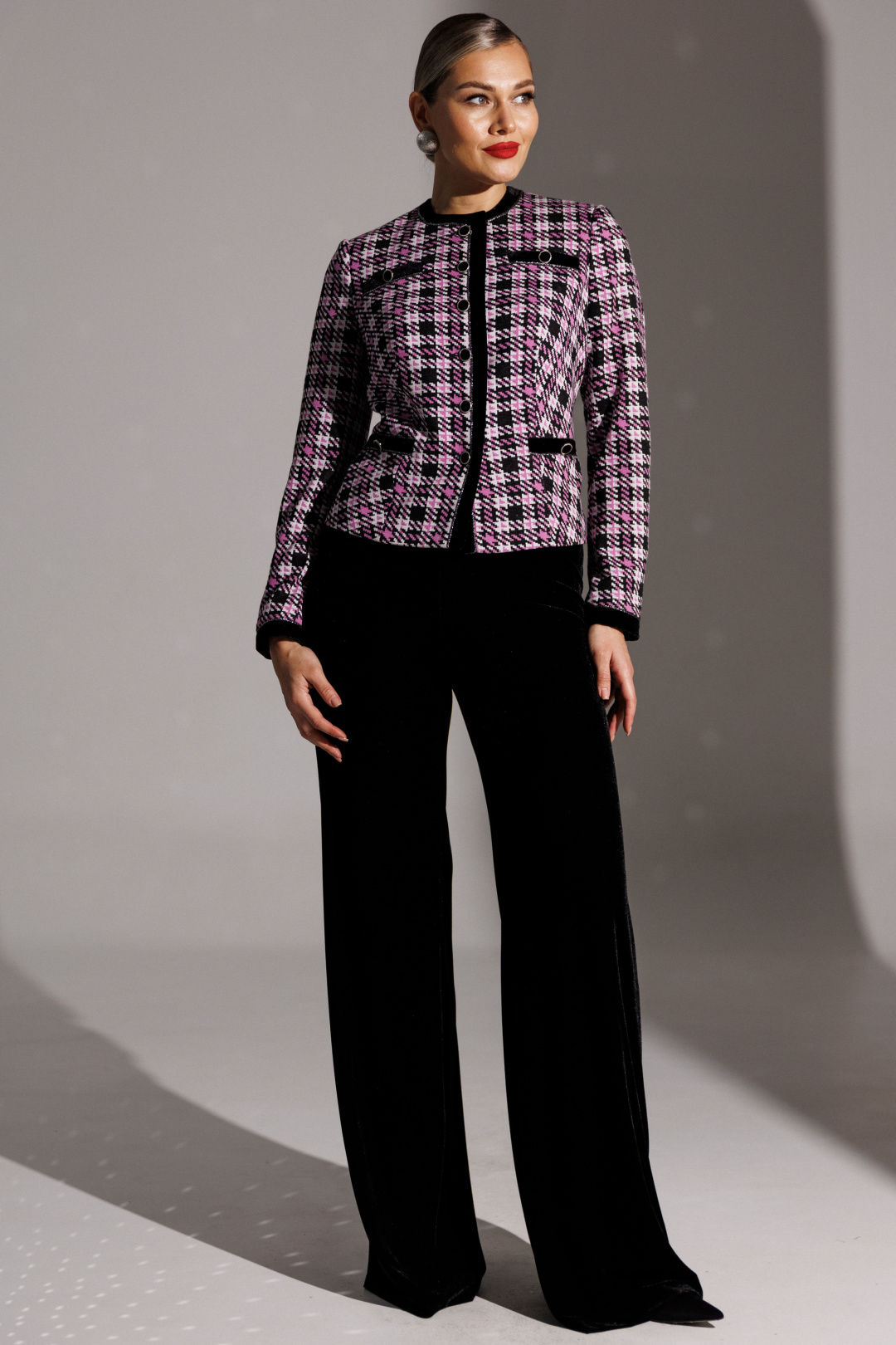 Костюм Мода-Юрс 25-2950 черный+сирень