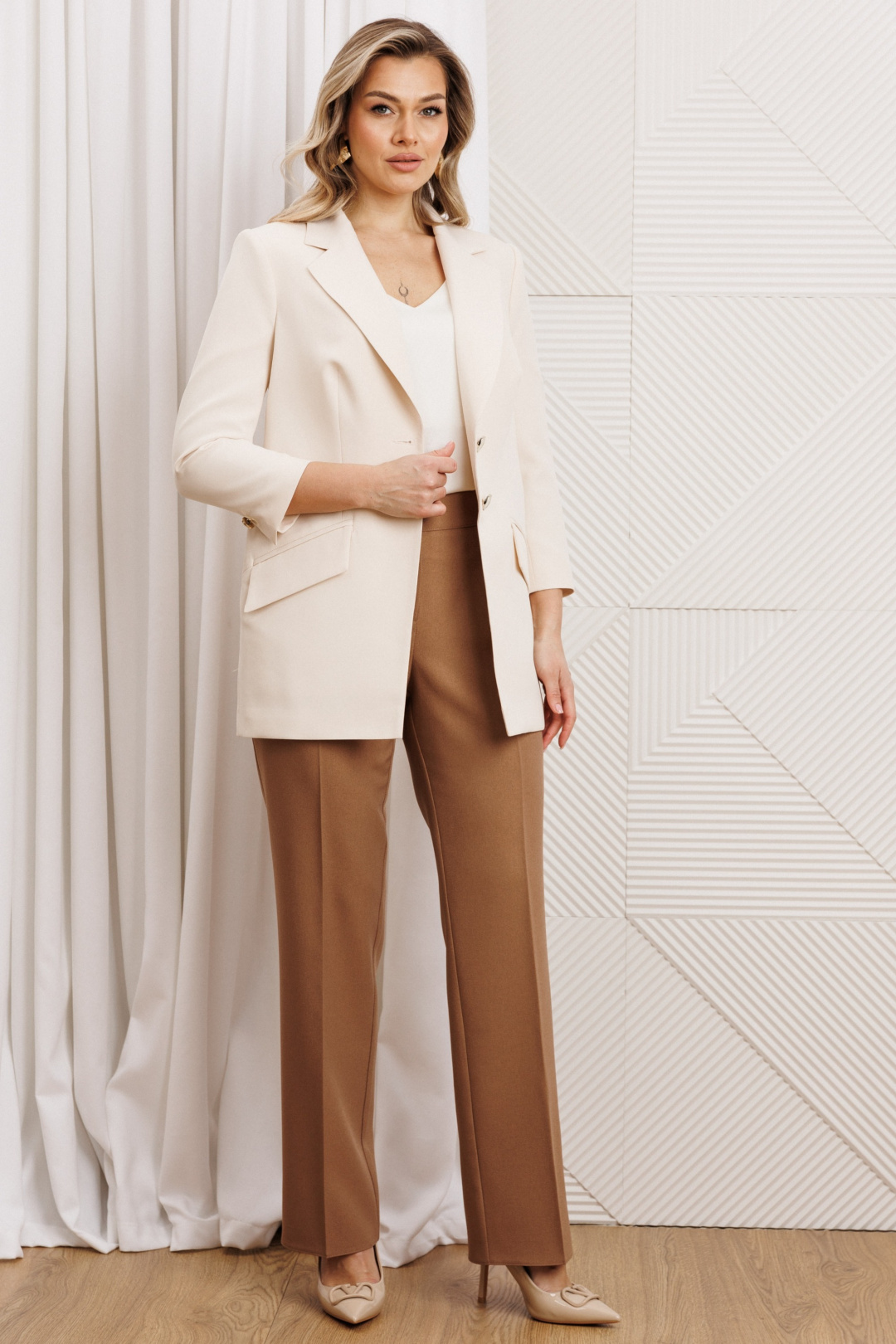 Жакет Мода-Юрс 25-2951 молочный - фото 6