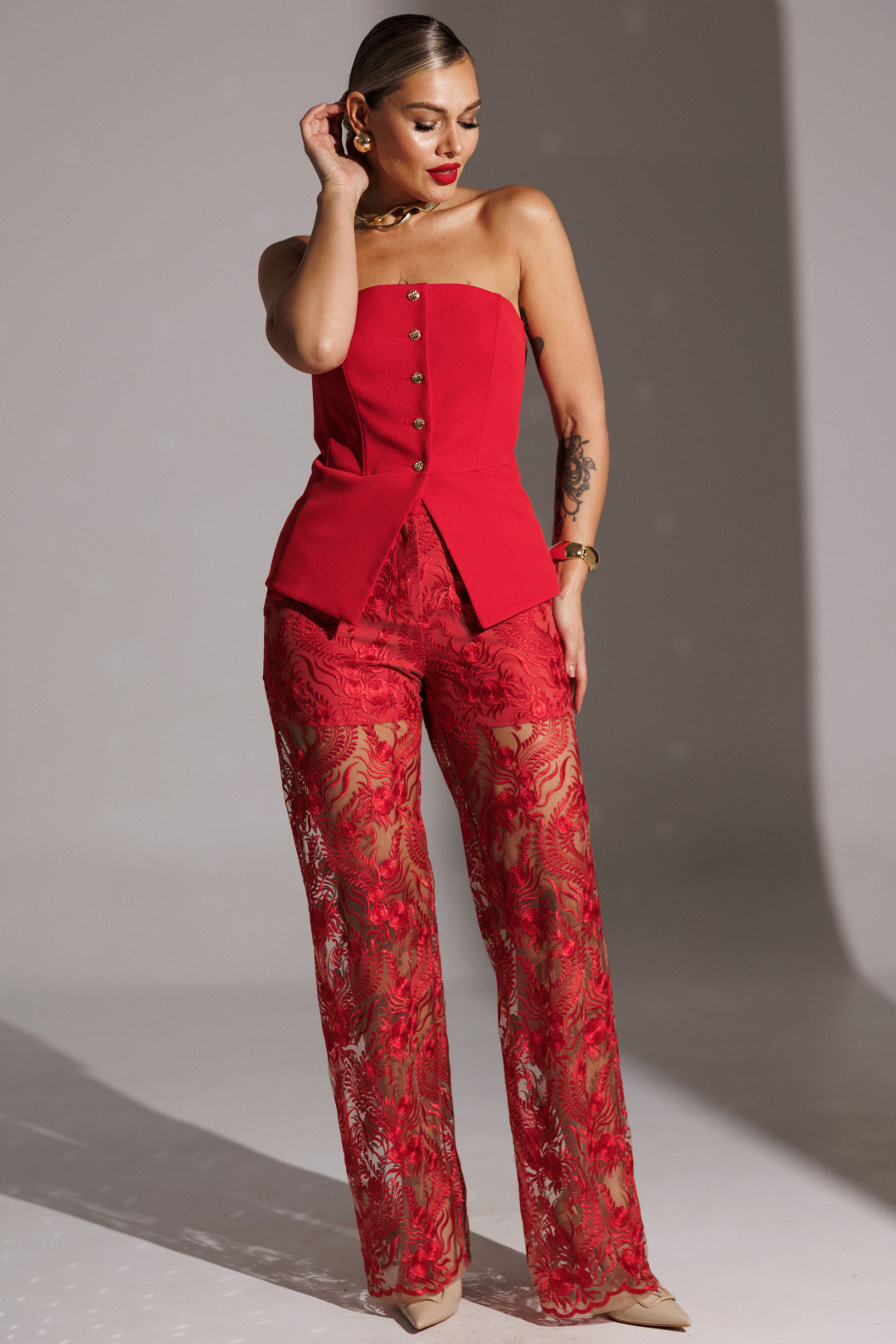 Брюки Мода-Юрс 25-2953 красный