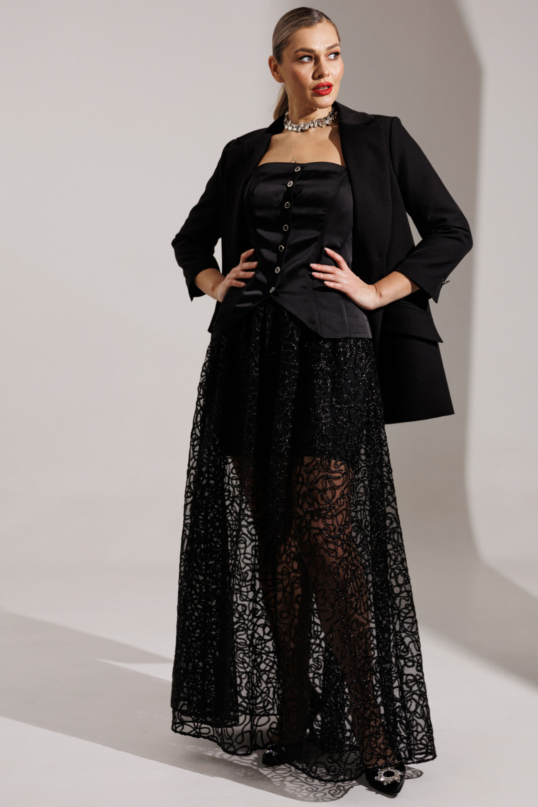 Юбка Мода-Юрс 25-2954 черный - фото 2