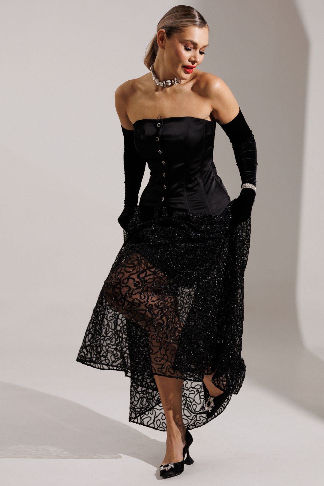 Юбка Мода-Юрс 25-2954 черный - фото 4