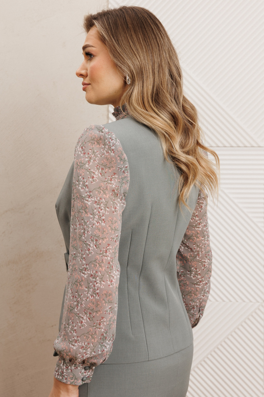 Костюм Мода-Юрс 26-2538 серо-зеленый - фото 3