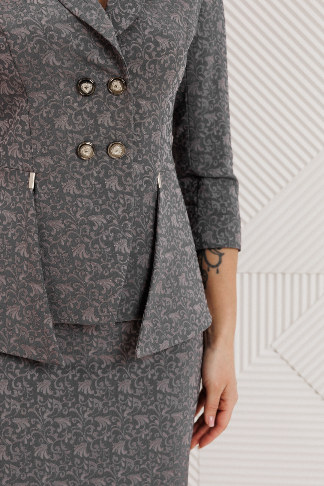 Костюм Мода-Юрс 26-2768 серый - фото 3