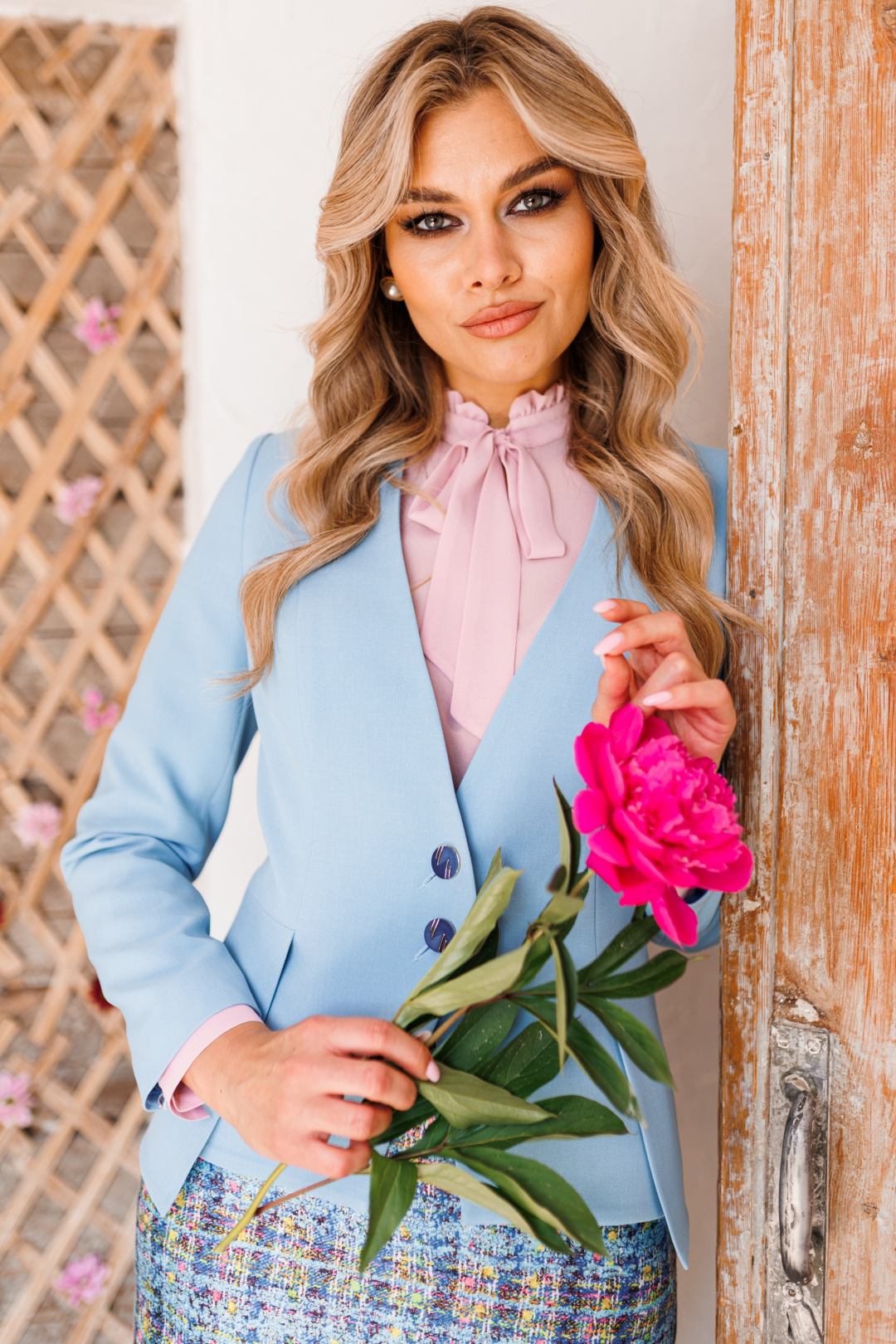 Костюм Мода-Юрс 26-2811 голубой+розовый - фото 4