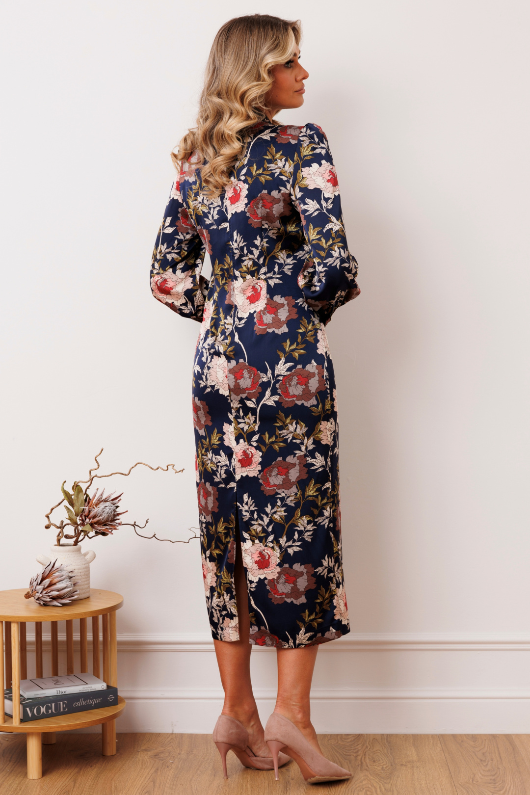 Платье Мода-Юрс 2915 темно-синий + цветы - фото 5