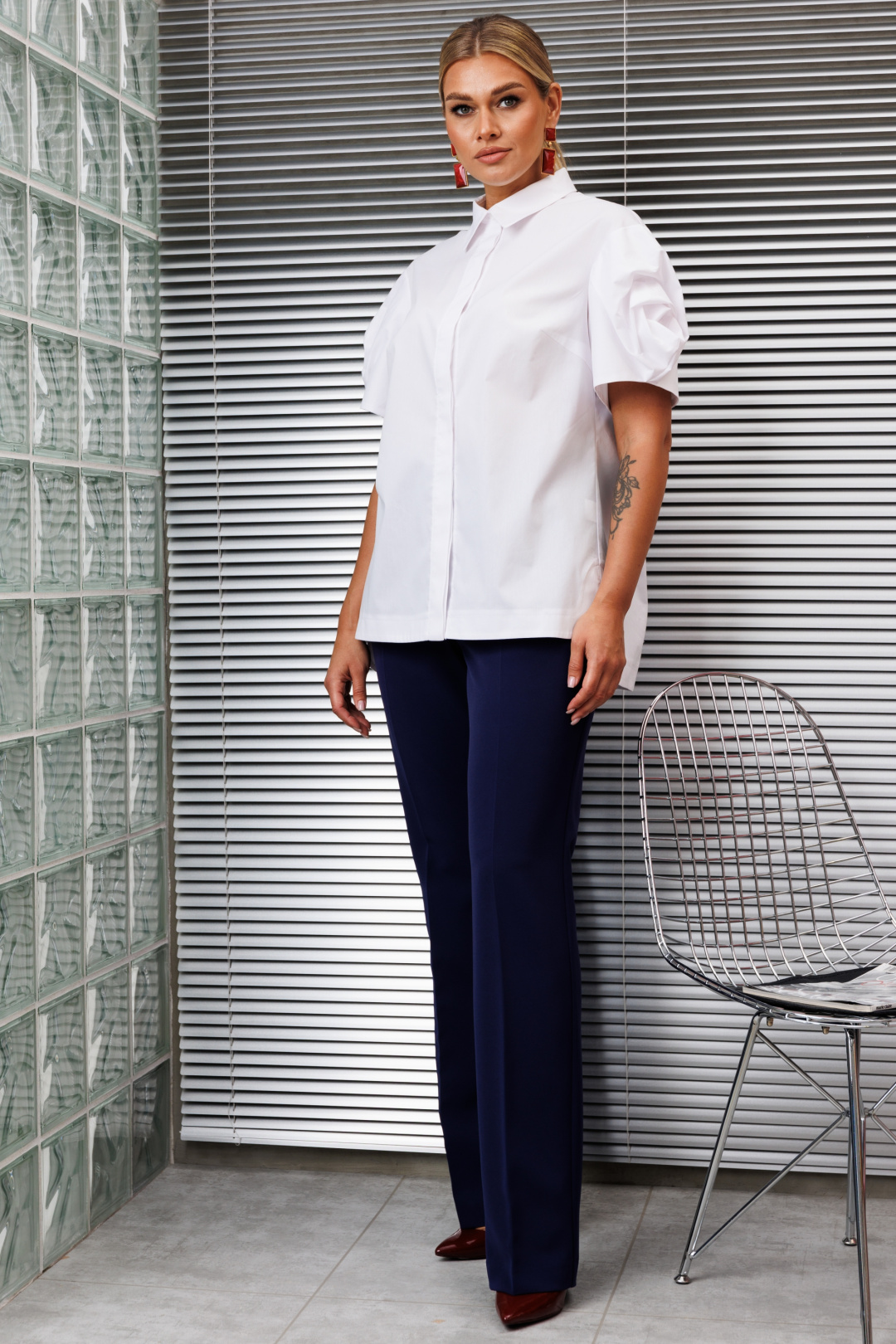 Блузка Мода-Юрс 2916bl белый - фото 5