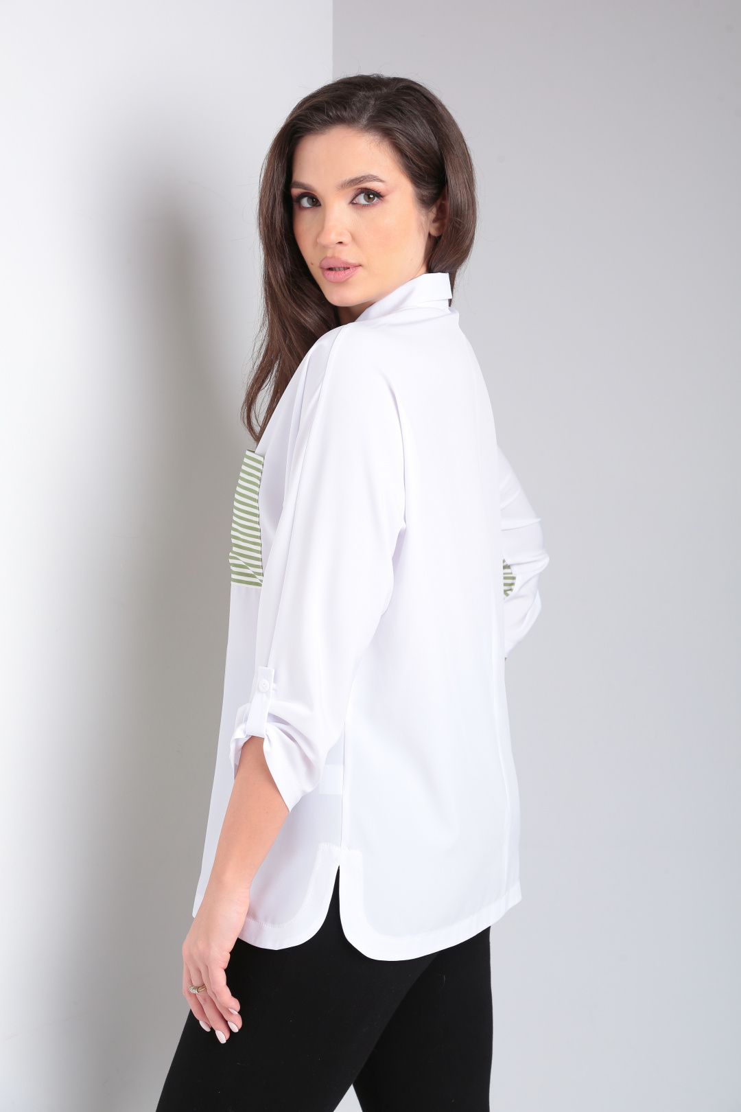 Блузка MODEMA 744-1 мятно-белый - фото 3