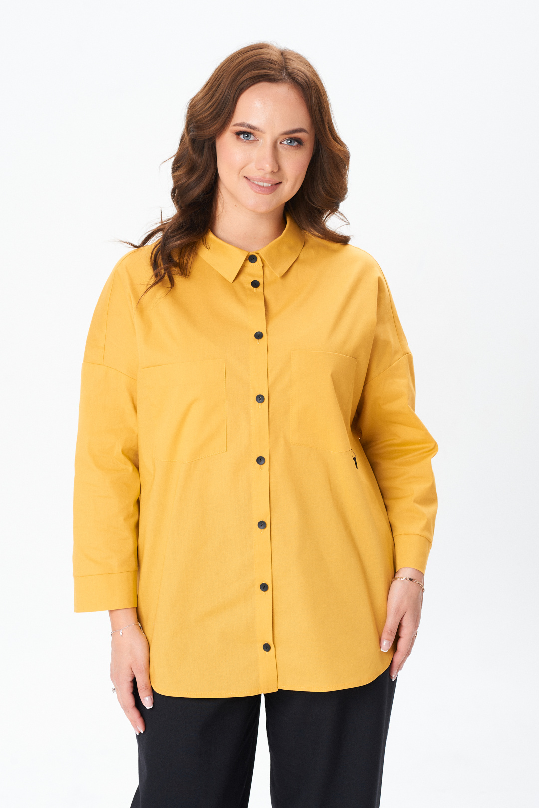 Рубашка MODEMA 752-5 горчица - фото 2