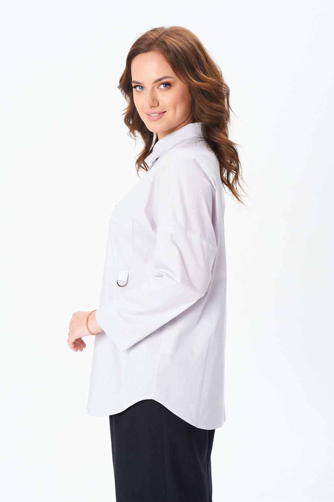 Рубашка MODEMA 752-5 светлая лаванда