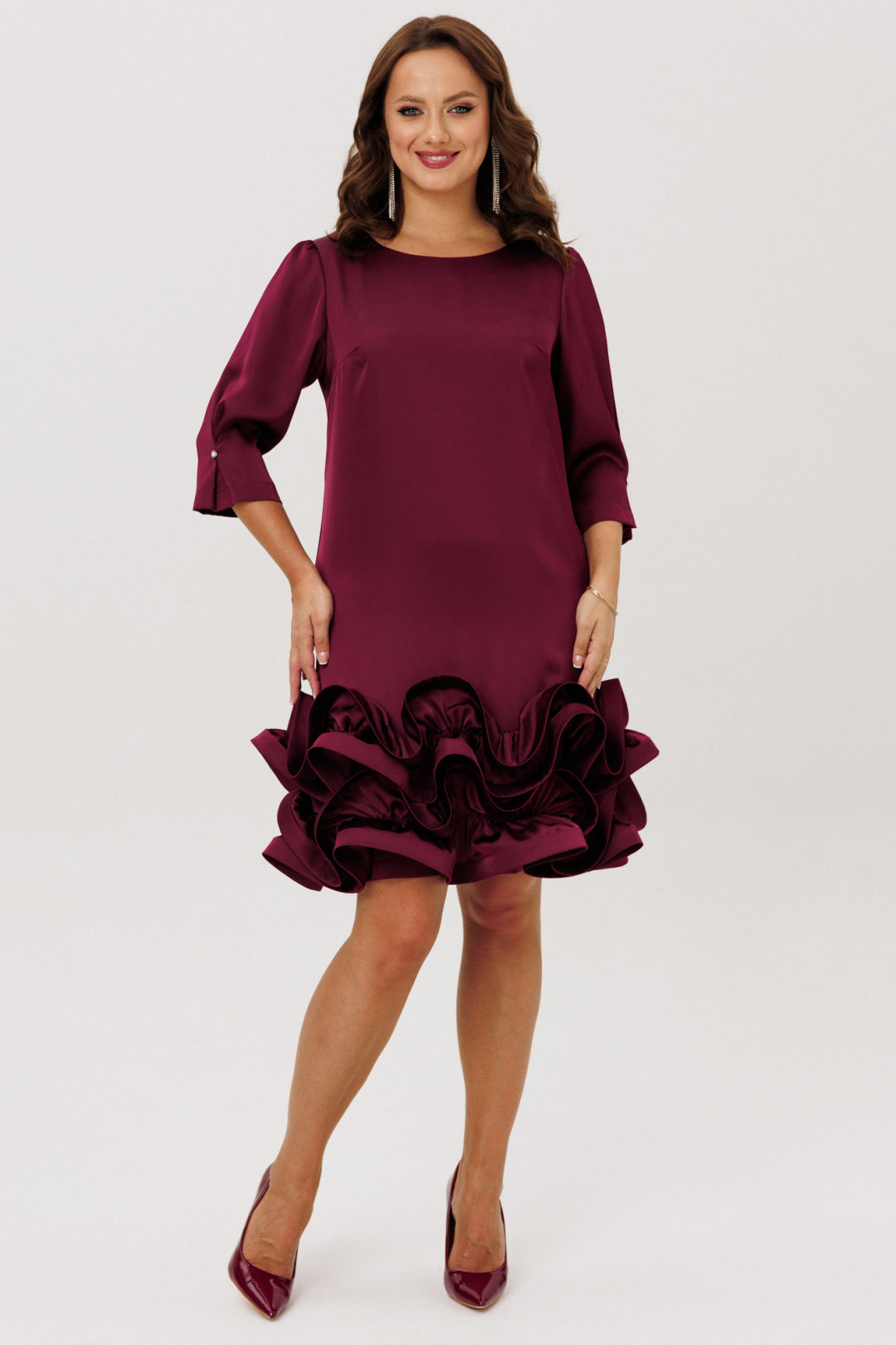 Платье Мублиз 291 бордо - фото 2