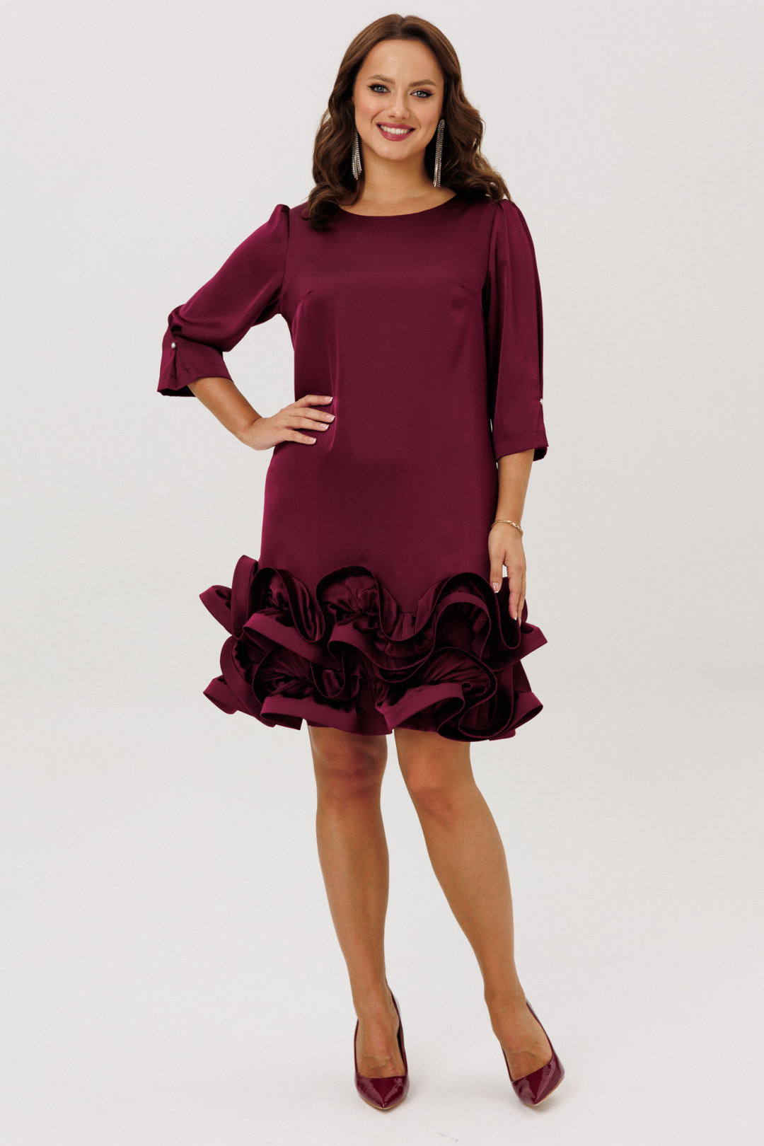 Платье Мублиз 291 бордо - фото 3