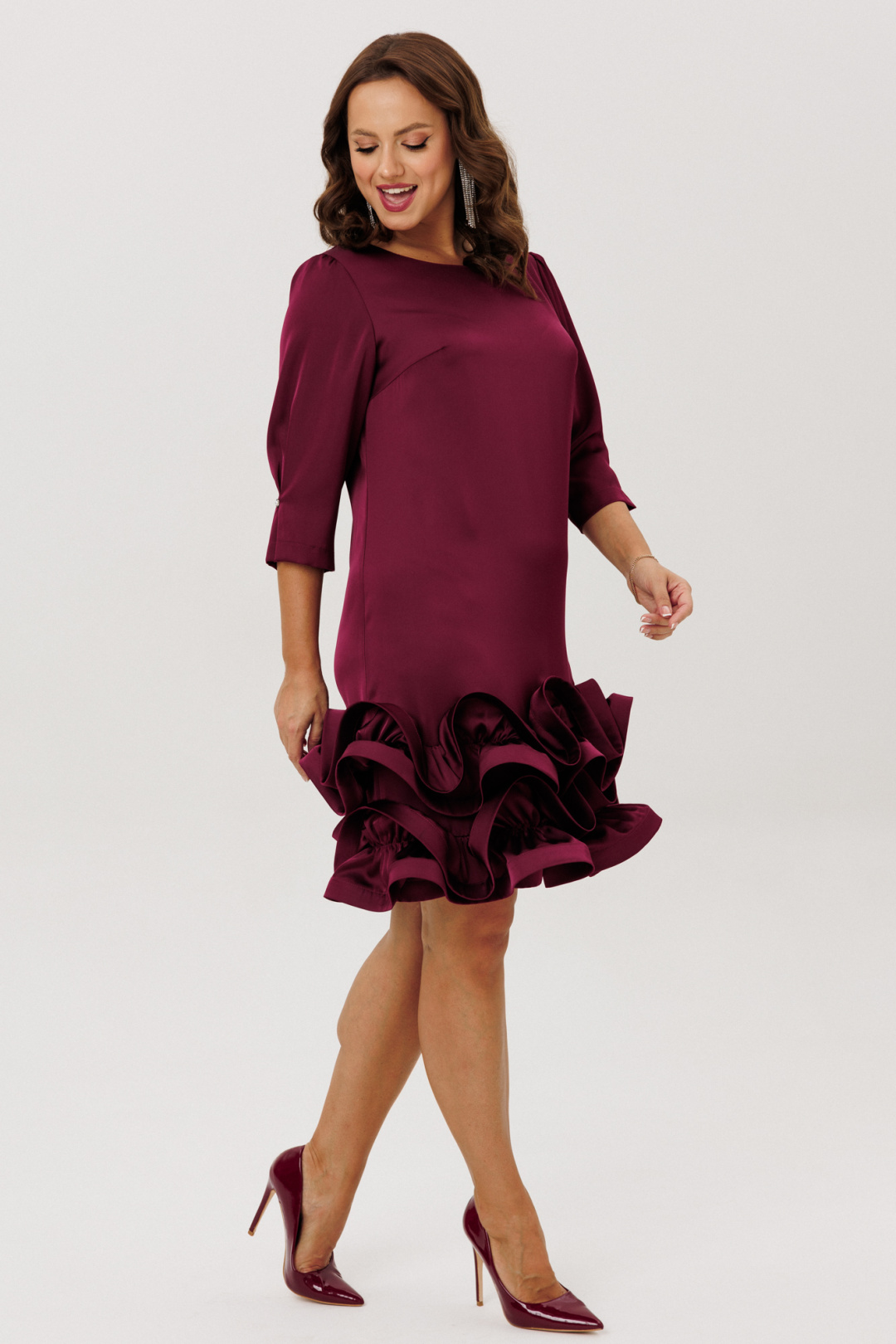 Платье Мублиз 291 бордо - фото 4