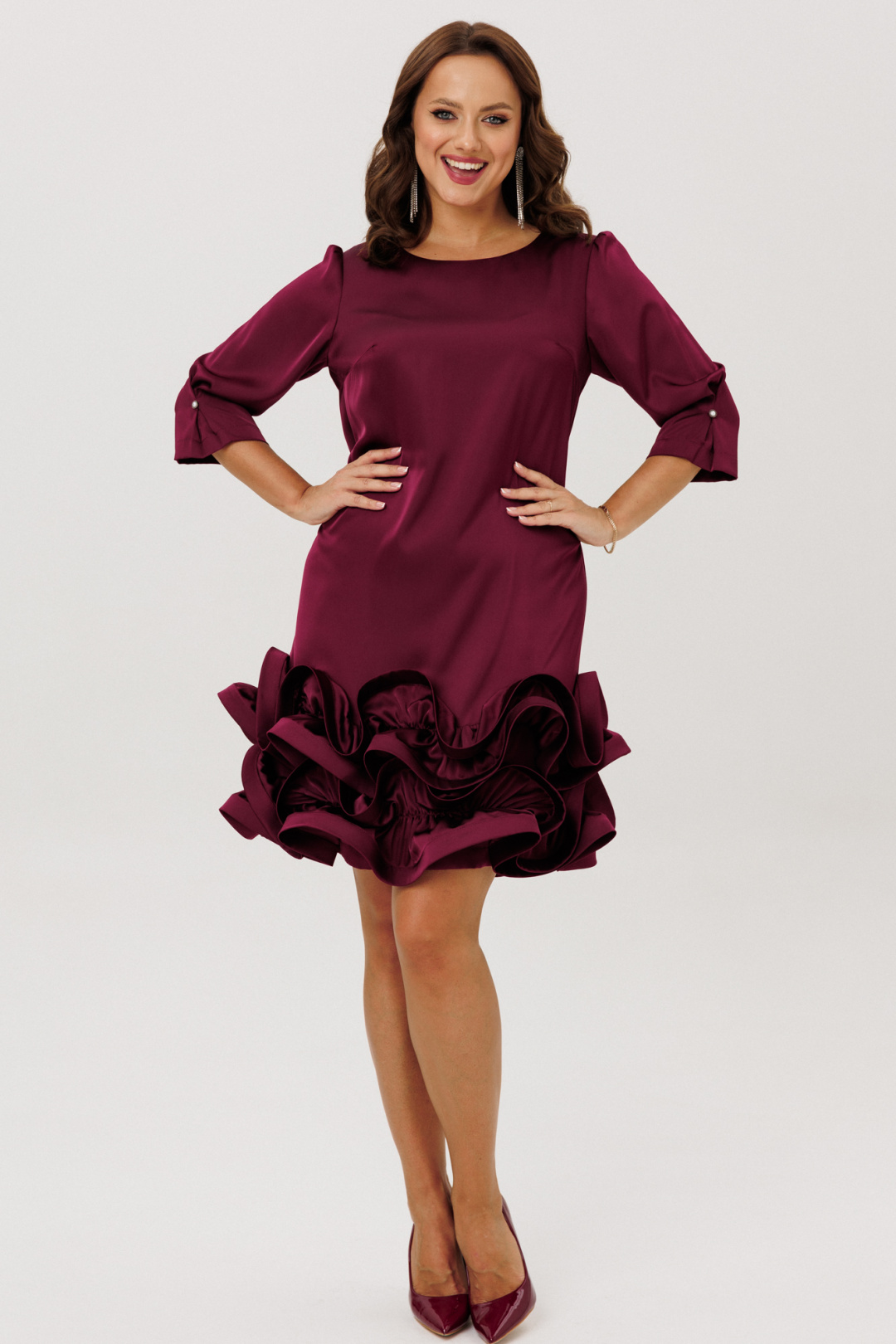 Платье Мублиз 291 бордо - фото 5