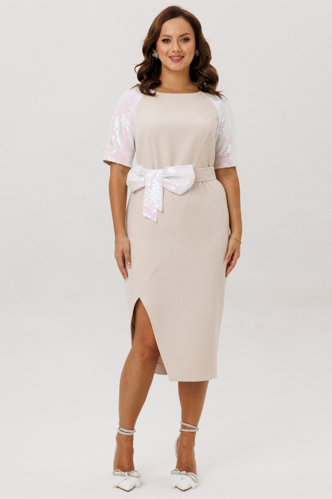 Платье Мублиз 296 экрю - фото 1