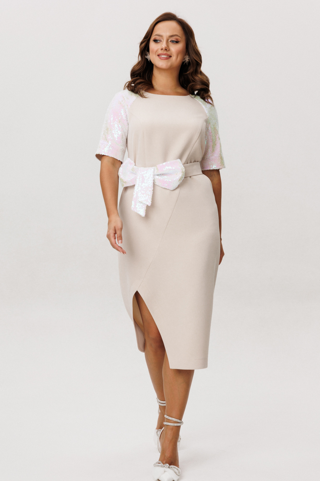 Платье Мублиз 296 экрю - фото 5