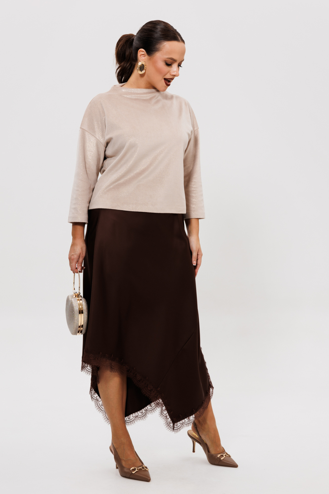 Костюм Мублиз 302 бежевый + шоколад - фото 3