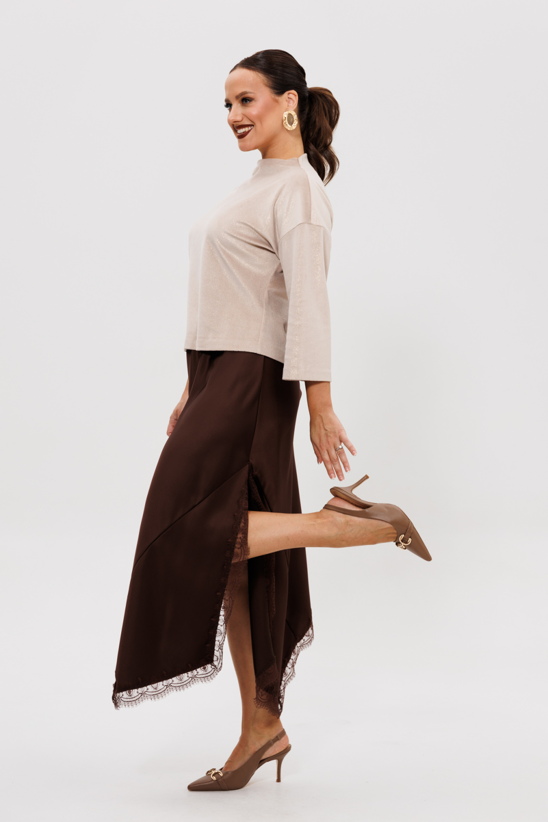 Костюм Мублиз 302 бежевый + шоколад - фото 5