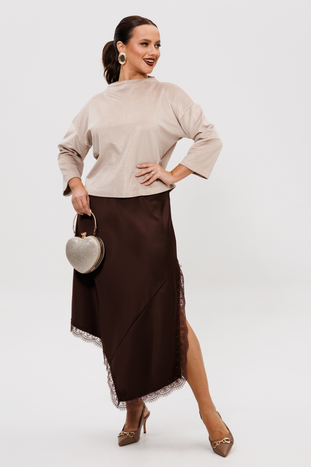 Костюм Мублиз 302 бежевый + шоколад - фото 6