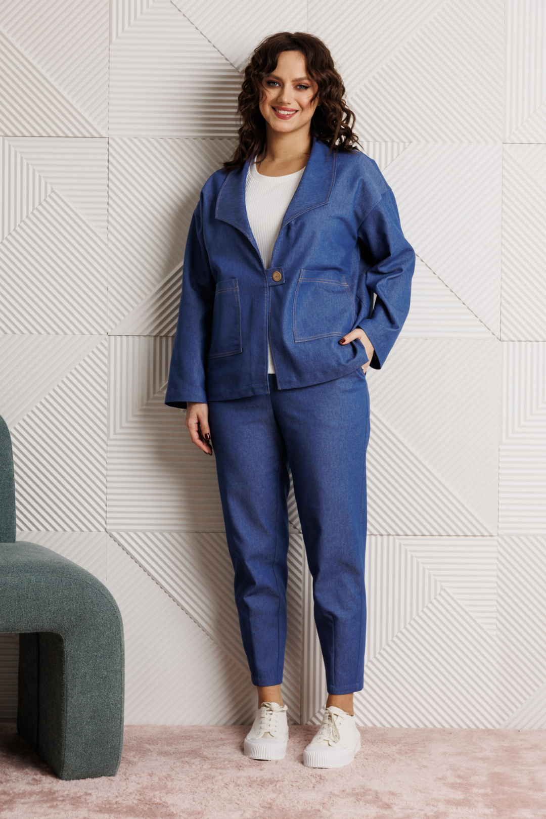 Костюм Мублиз 318 синий - фото 3