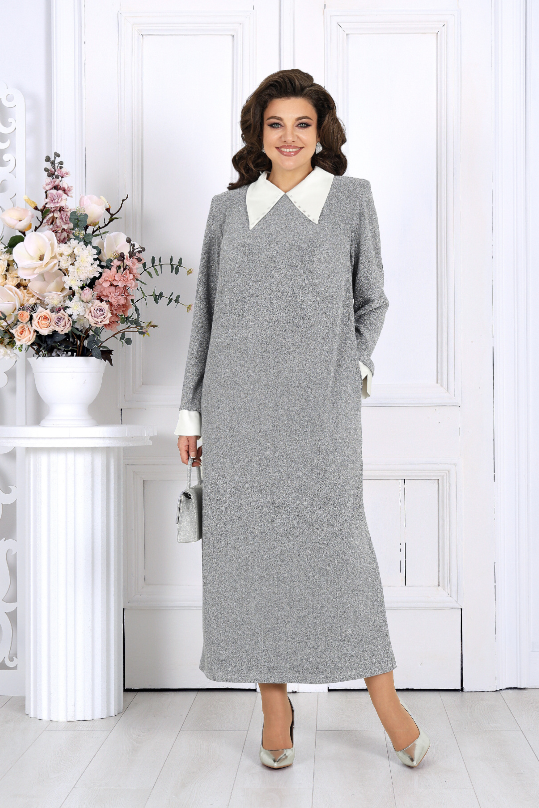 Платье Ninele 6036 серебрянный - фото 1