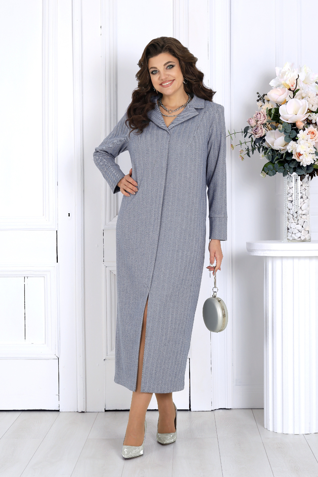 Платье Ninele 6090 голубой - фото 3